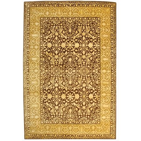 SAFAVIEH 2 ft. 6 in. x 4 ft. Accent Traditional Silk Road Brown and Ivory Hand Tufted Rug SKR213F-24